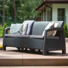 KETER. Canapea cu 3 locuri graphite Corfu Love Sea..